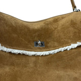 Balenciaga Rodeo Handbag Suede/Fleece Brown