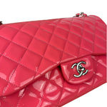 Chanel Pink Patent Leather Double Flap Bag 2012