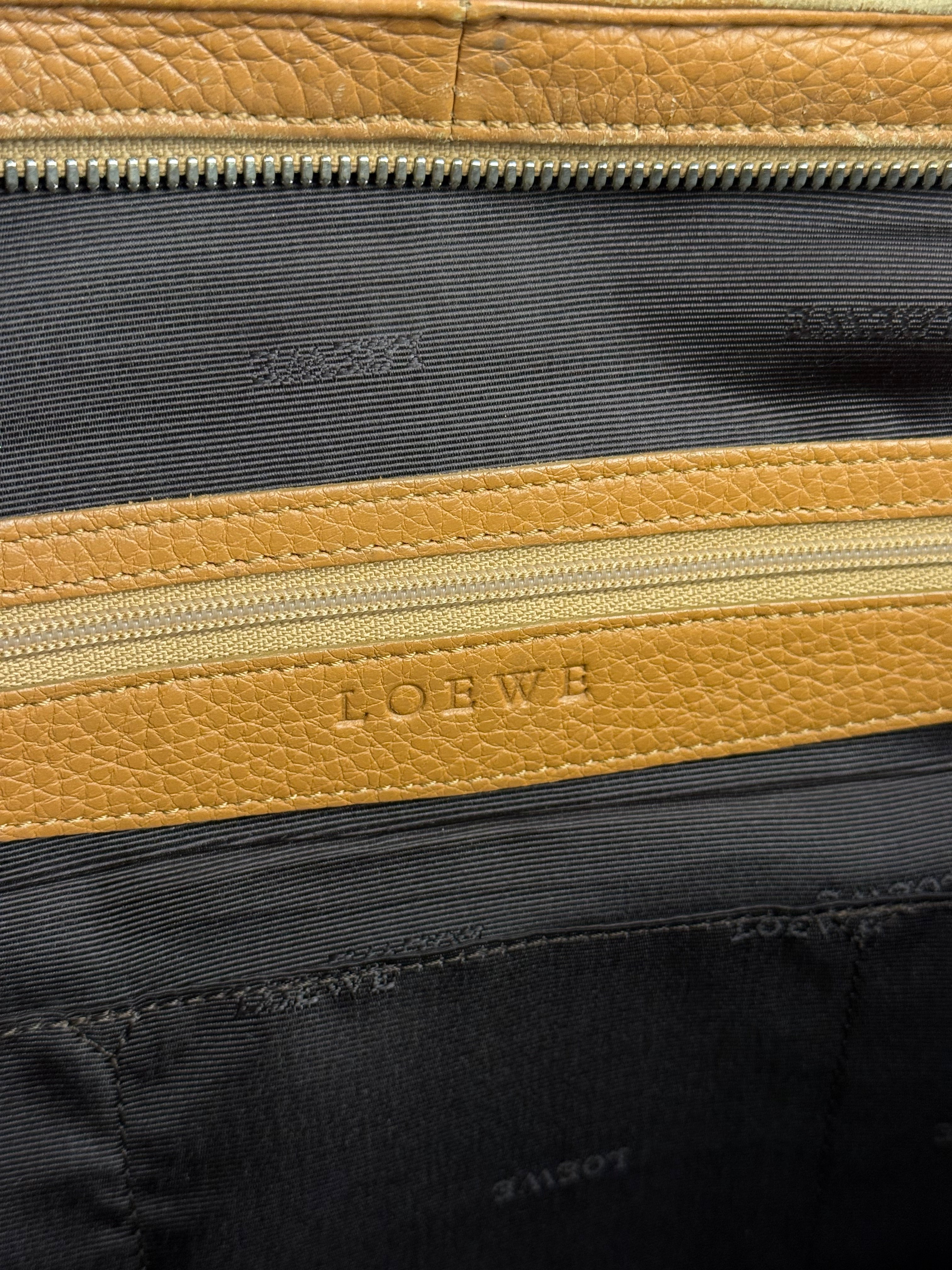 Loewe Brown Leather Senda Top Handle Bag