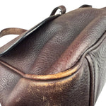 Prada Vintage Brown Leather Cervo Antik Messenger Bag