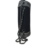 Chanel Black CC Quilted Jersey and Tweed Chain Flap Bag 2014