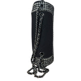 Chanel Black CC Quilted Jersey and Tweed Chain Flap Bag 2014