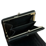 Vivienne Westwood Black Compact Bi-Fold/Kiss Lock Annie Wallet
