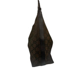 Gucci GG Monogram Brown Nylon Hobo Bag