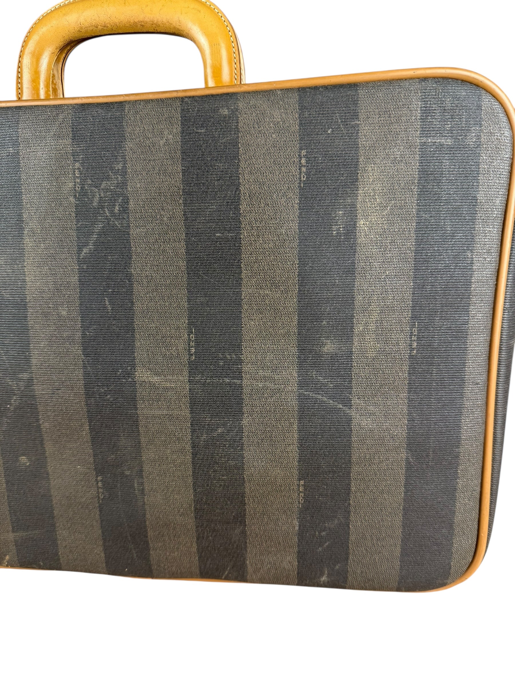 Fendi FF Vintage Striped Briefcase