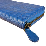 Bottega Veneta Intrecciato Long Wallet Blue