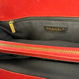 Chanel Red Leather Large Jetsetter Boy 2Way Handbag 2011