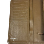 Chanel Metallic Bronze Quilted Leather Bi-Fold Long Wallet