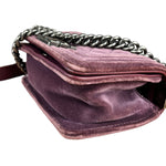Chanel Purple Velvet Mini Boy Bag 2013