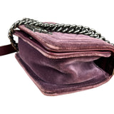 Chanel Purple Velvet Mini Boy Bag 2013