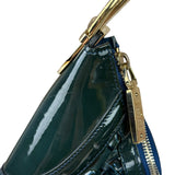 Gucci Vintage Blue/Green Patent Leather Horsebit Glam Hobo Bag