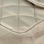 Chanel Beige Clair Jumbo Classic Flap Shoulder Bag 1990