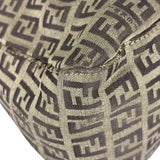 Fendi Brown Leather Trim Zucca Mamma Baguette