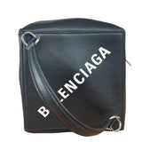 Balenciaga Black Leather Cube Bag 4x4