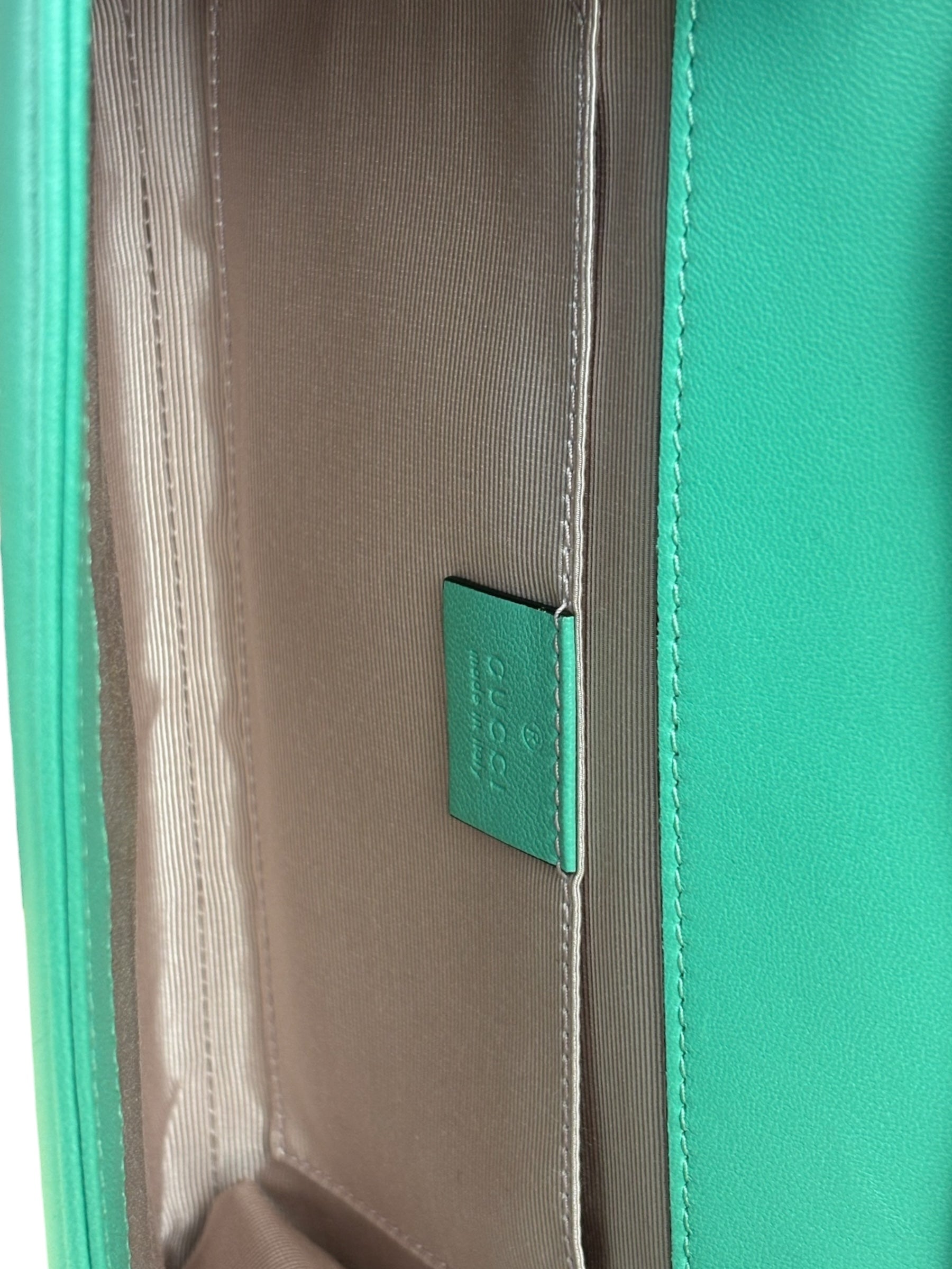 Gucci GG Green Matisse Leather Flap Shoulder Bag