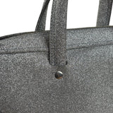 Balenciaga Silver GlitterLeather Triangle Two-Way Bag