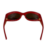 Bottega Veneta Red Shield Frame Sunglasses