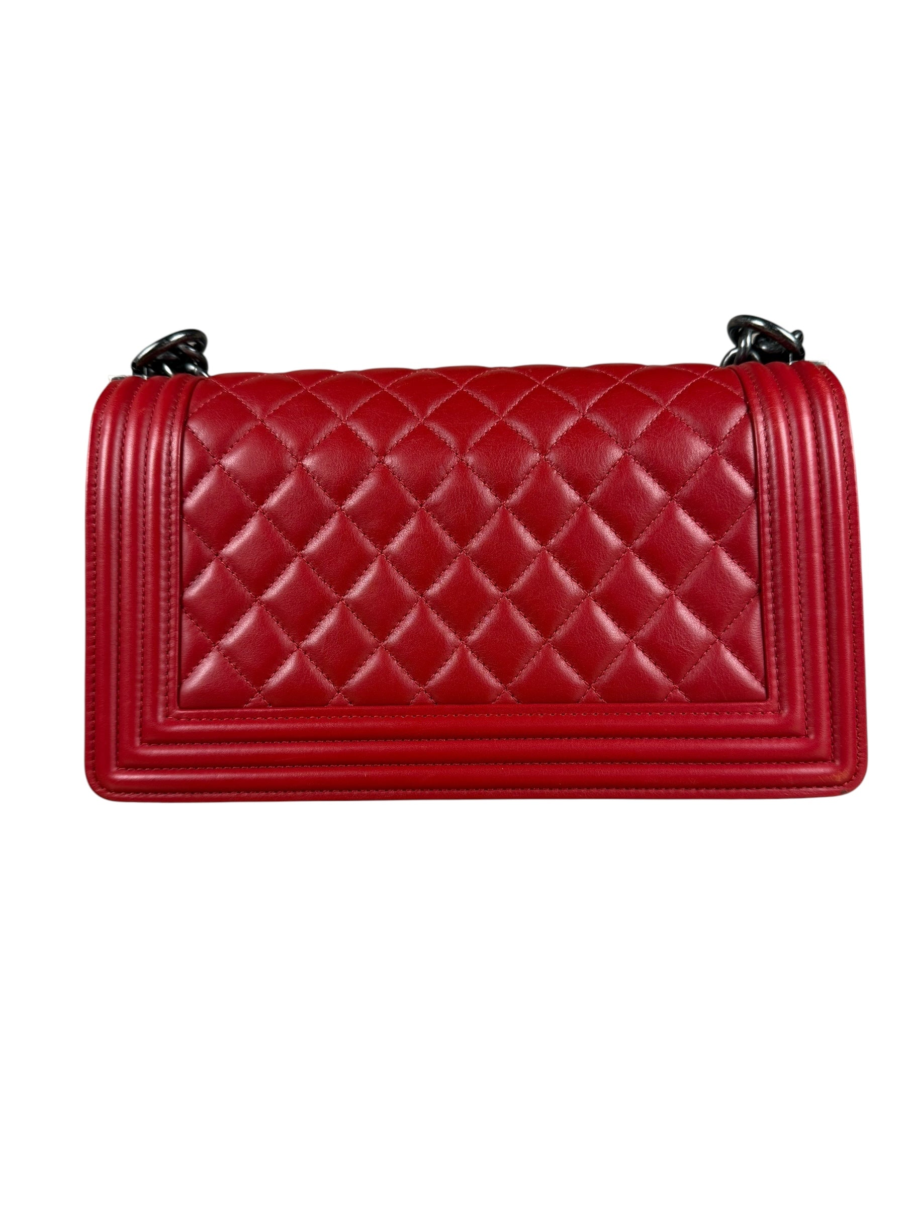 Chanel 2015 Red Medium Boy Bag