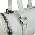 Telfar White Leather Duffle Two-Way Bag