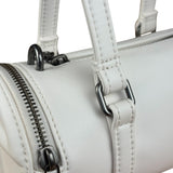 Telfar White Leather Duffle Two-Way Bag