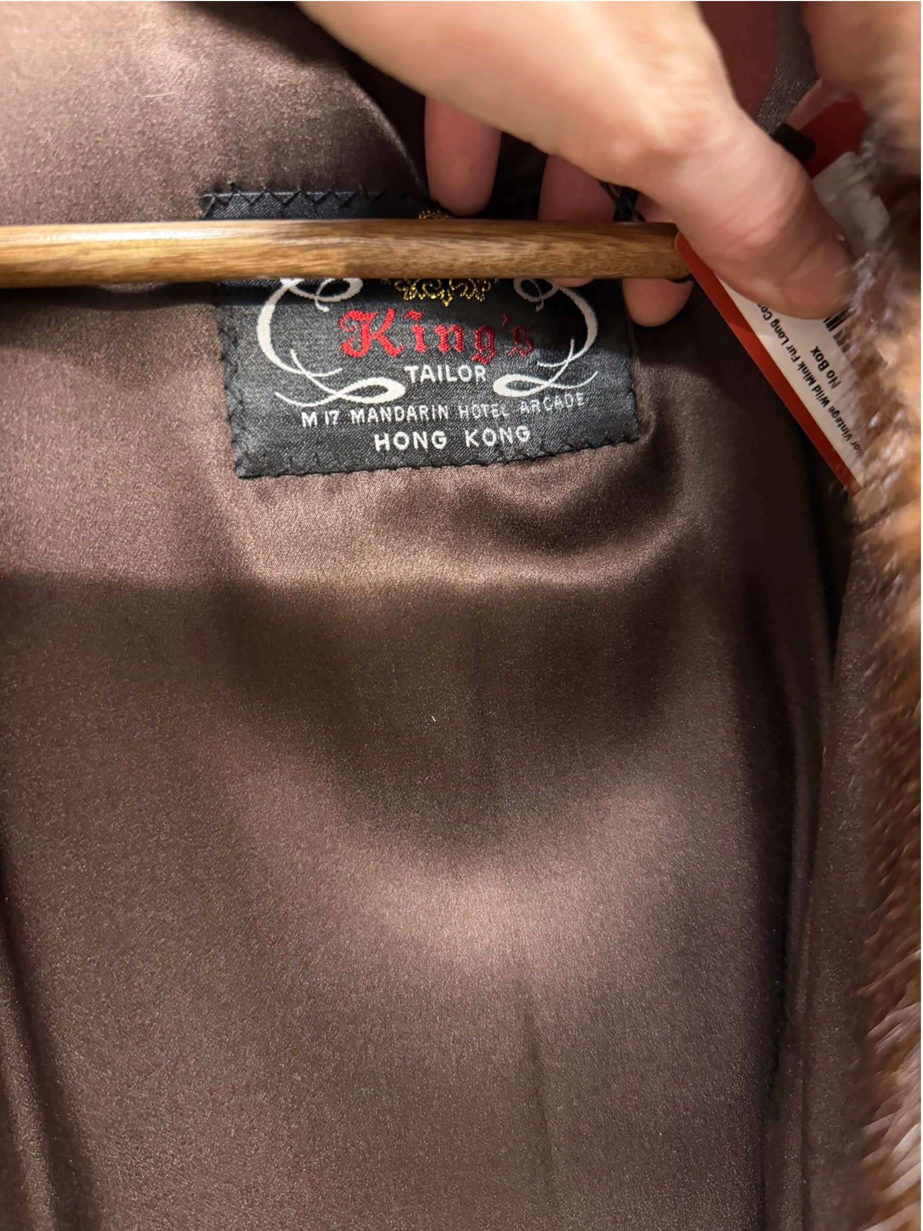 Vintage Kings Tailor Brown Mink Fur Mid Length Coat
