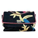 Chanel Multicolor Canvas Bird Print 2.55 Flap 2001