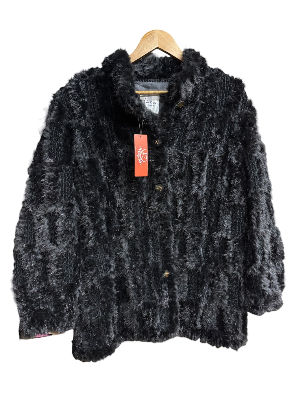 Vintage Pita Black Mink/Persian Lamb Fur Coat