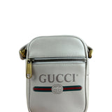 Gucci White Grained Sherry Leather Crossbody