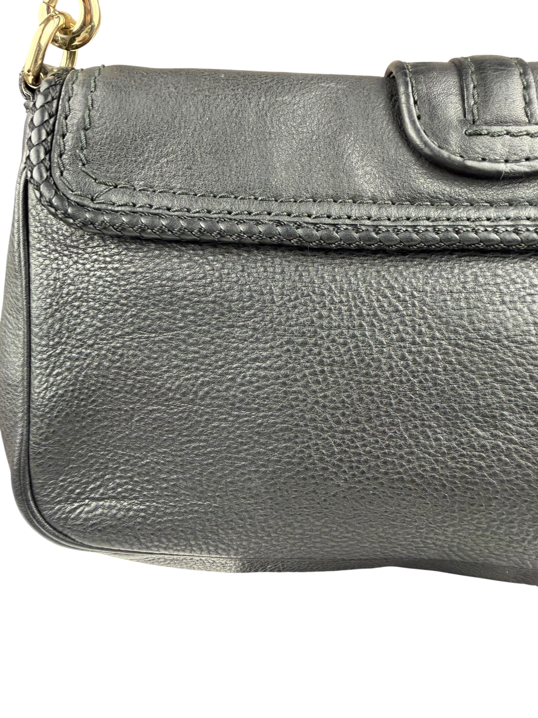Gucci Black Leather Marrakech Evening Shoulder Bag