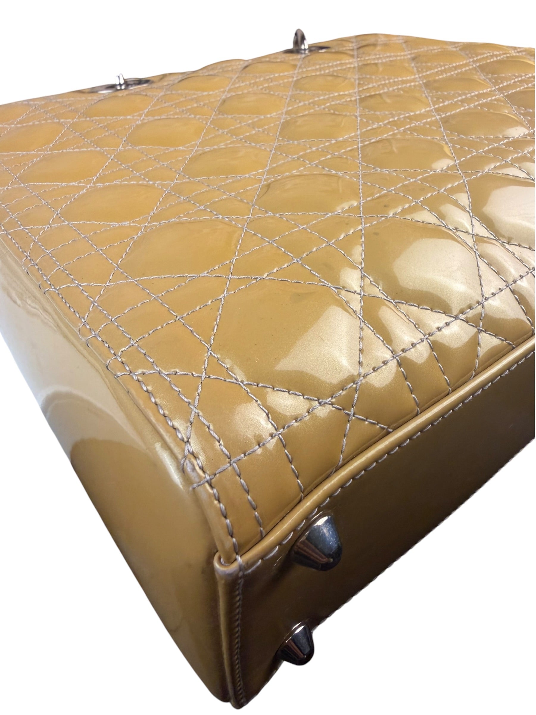 Christian Dior Gold Patent L Lady Dior