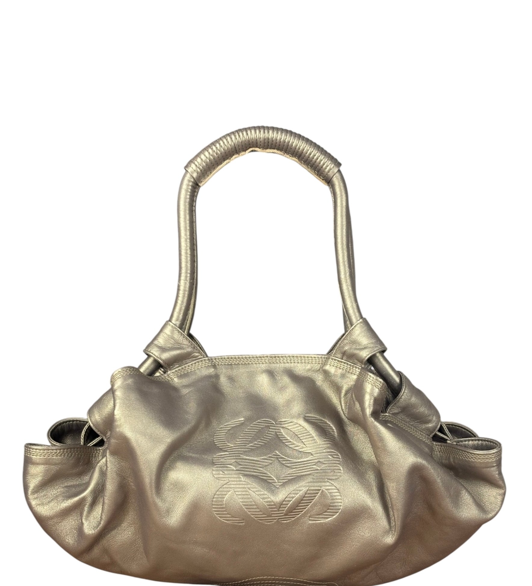 Loewe Metallic Gold Nappa Aire Hand Bag