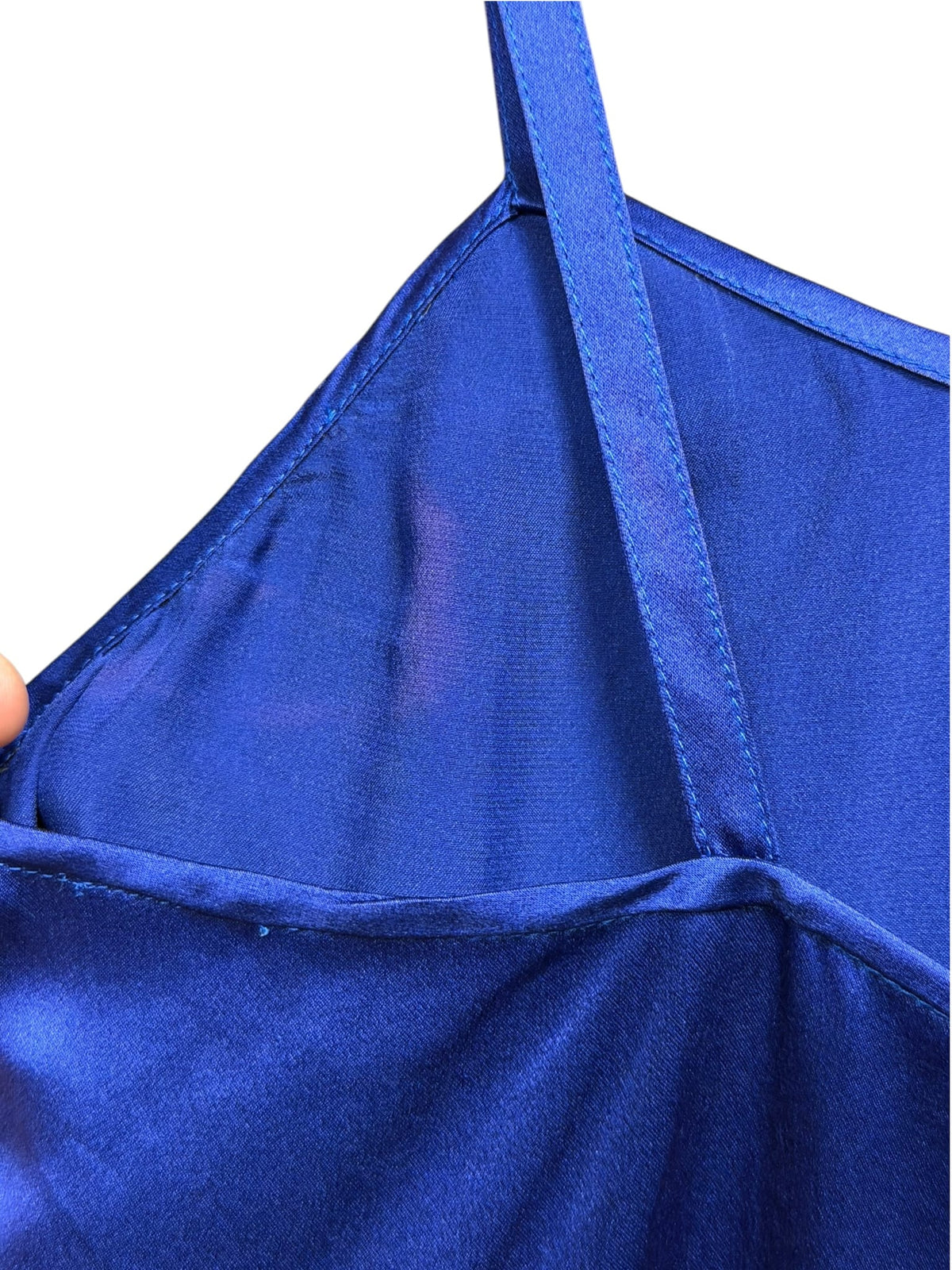 1970s Fendi Roma 365 Royal Blue Silk Top