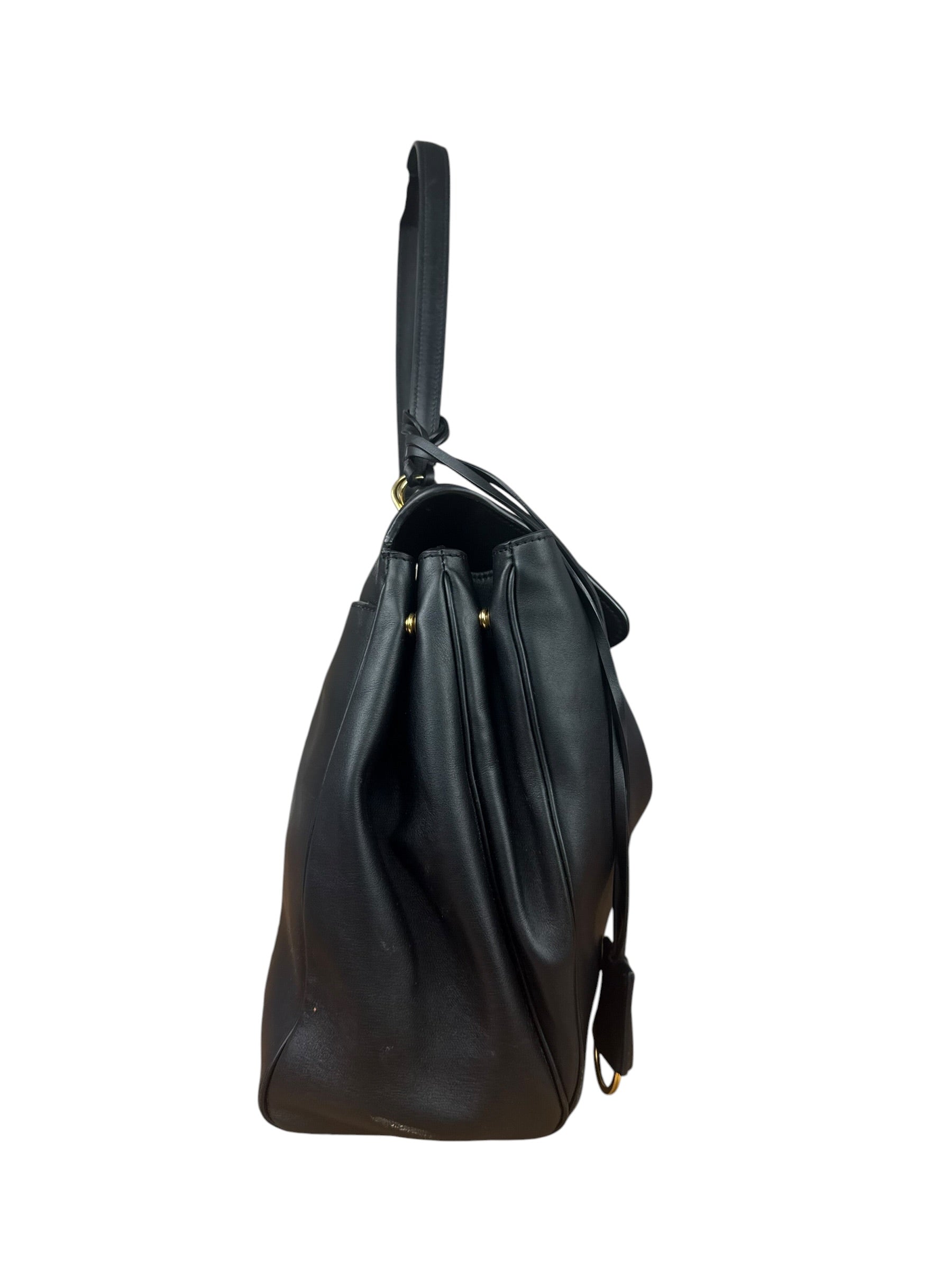 Balenciaga Large Rodeo Leather 2Way Handbag Black