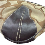 Coach Brown Leather Trim Signature Ergo Hobo Bag