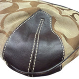 Coach Brown Leather Trim Signature Ergo Hobo Bag