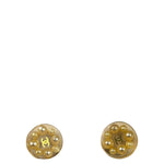 Chanel Vintage CC Clear Resin Faux Pearl Earrings