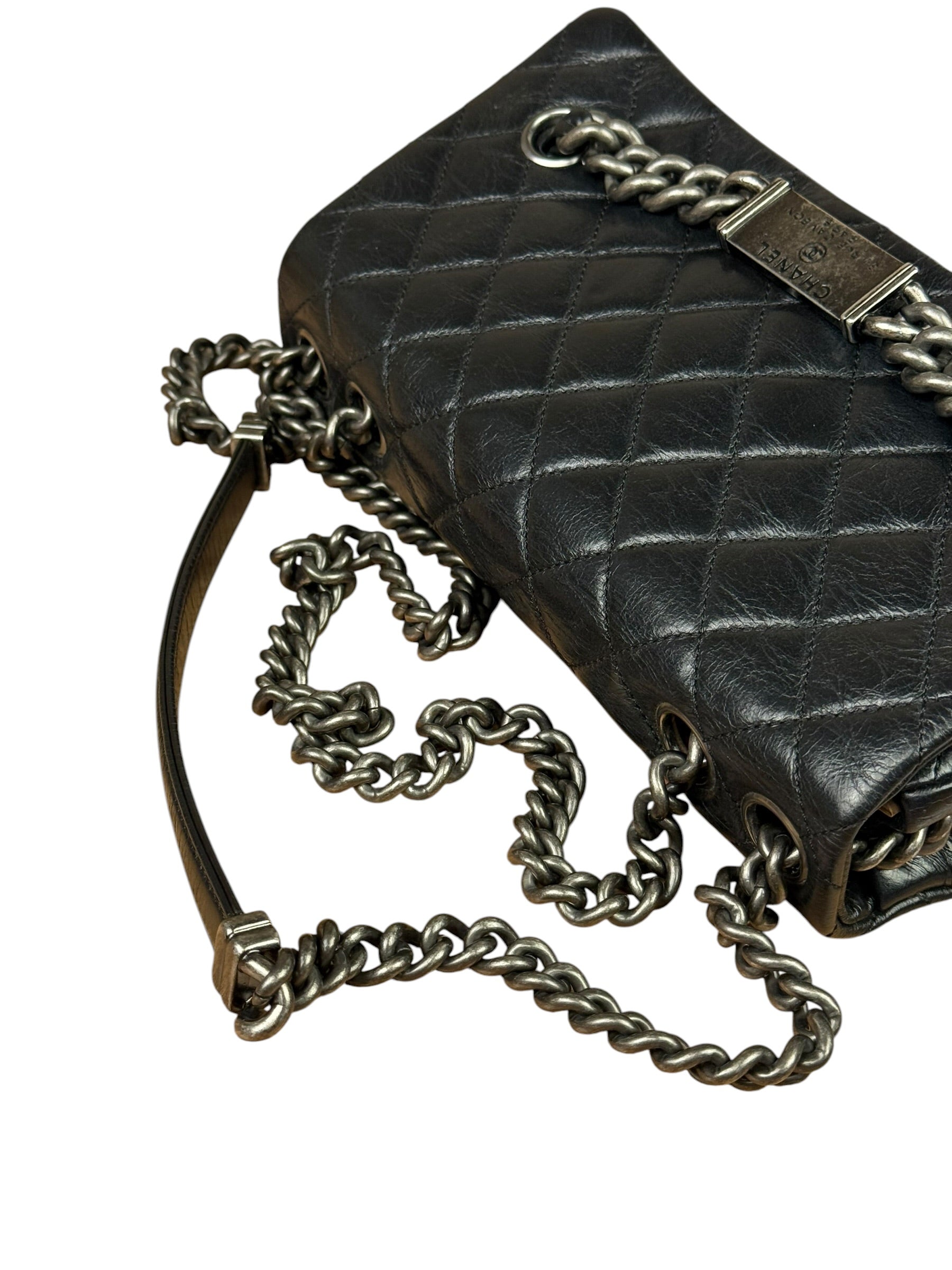 Chanel Black Leather Quilted Leather 31 Rue Cambon Flap Bag 2014