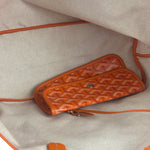 Goyard Saint Louis Orange Leather Tote Bag