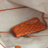 Goyard Saint Louis Orange Leather Tote Bag
