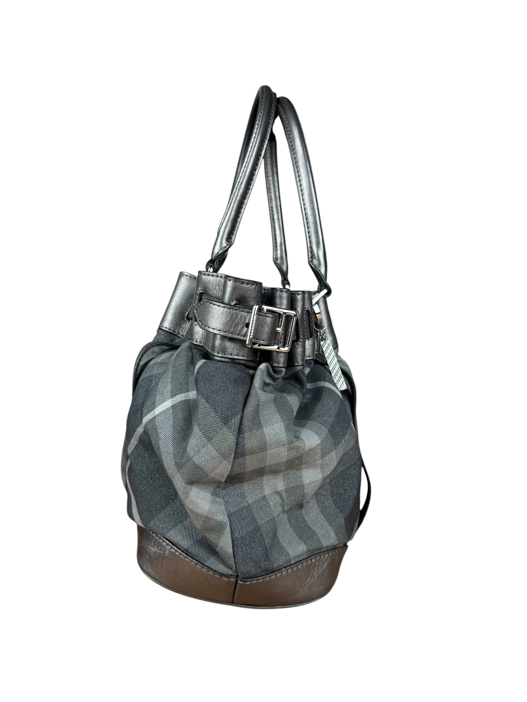 Burberry Vintage Grey Nova Check Shoulder Bag
