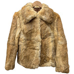 Vintage Brown/Ivory Rabbit Fur Coat