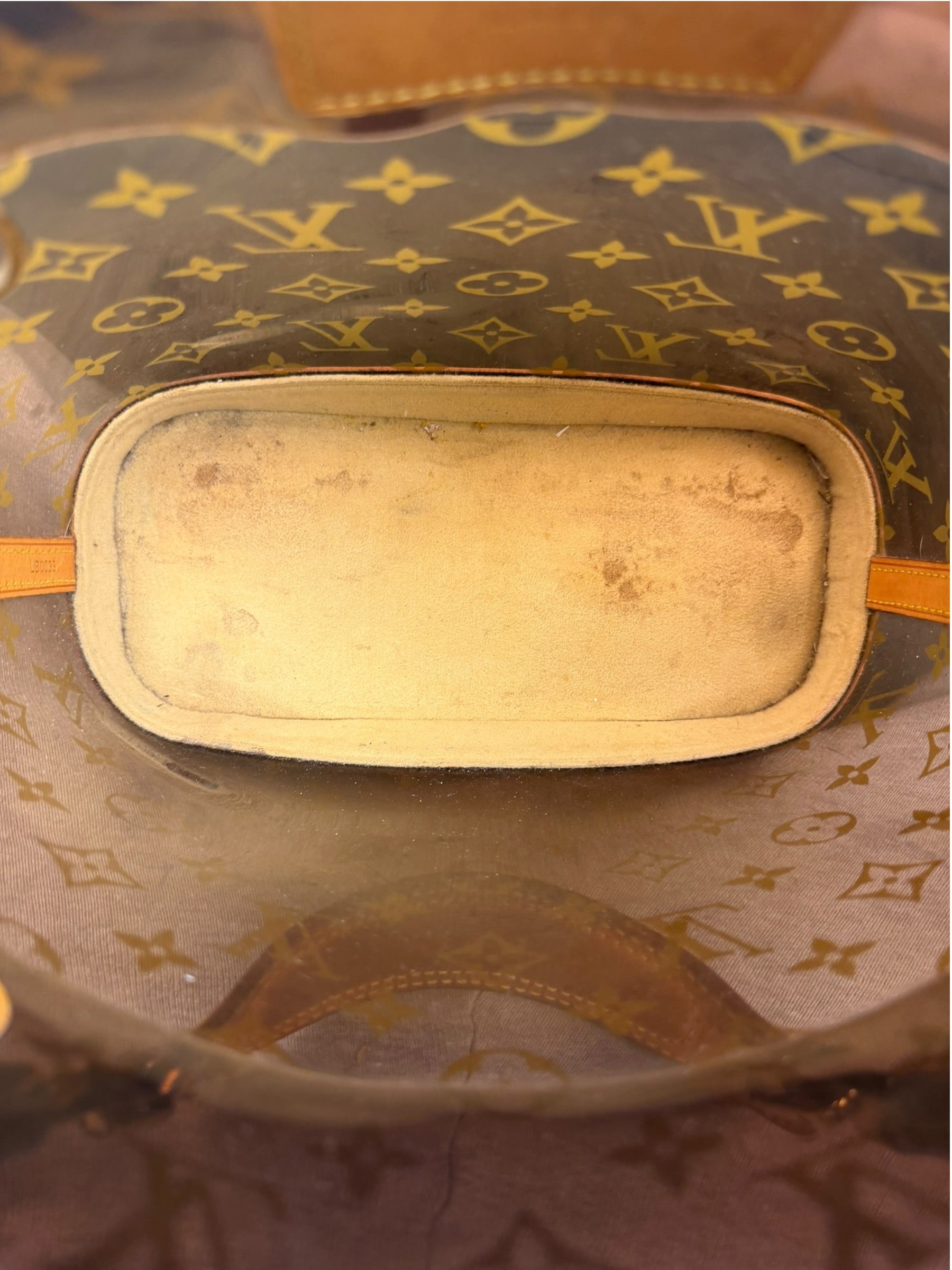 Louis Vuitton Black Vinyl/Leather Trim Cabas Ambre Tote PM