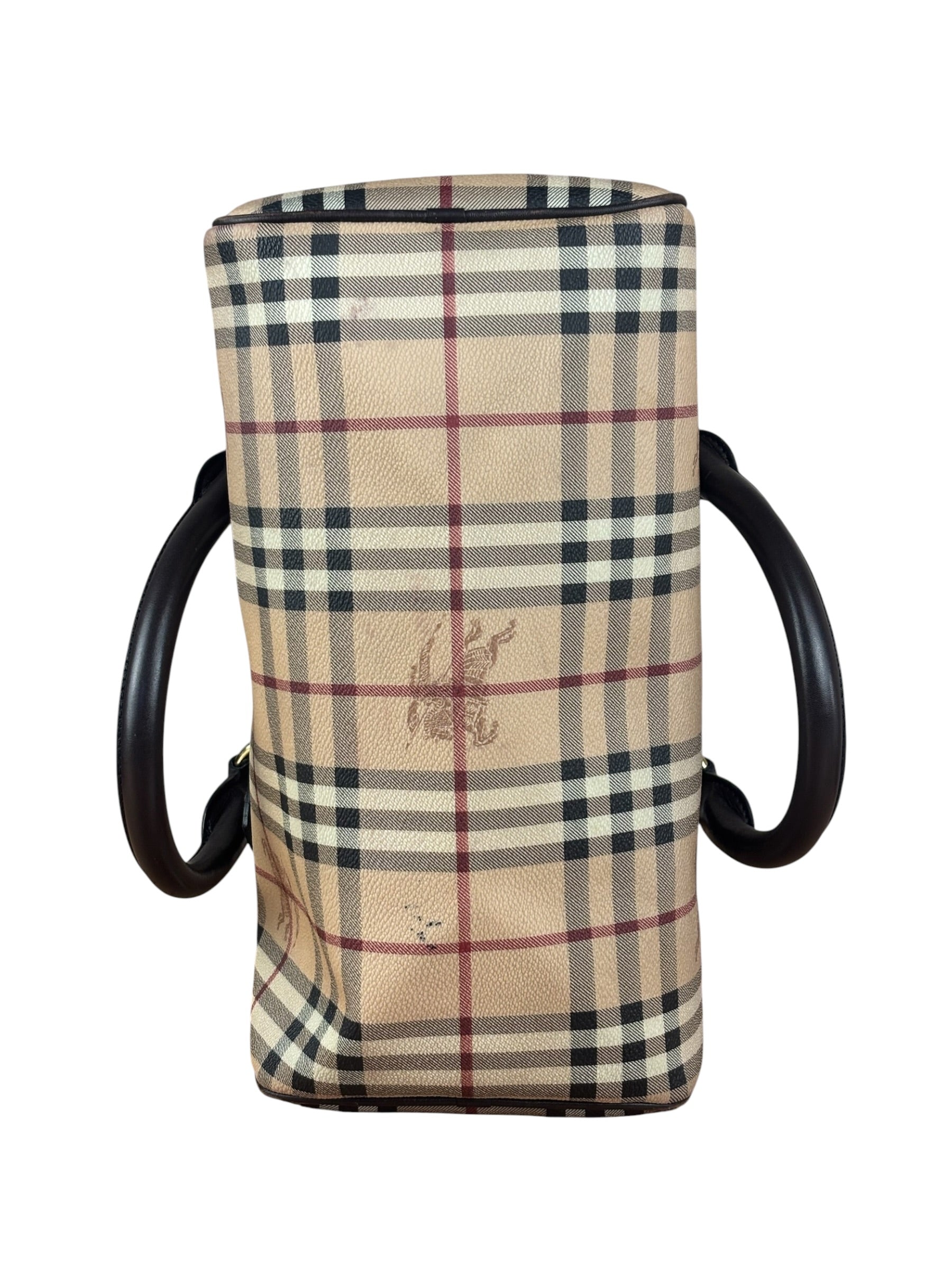 Burberry Vintage House Check Haymarkett Chester Bowling Handbag