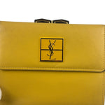 Yves Saint Laurent Yellow Leather Square Compact Wallet