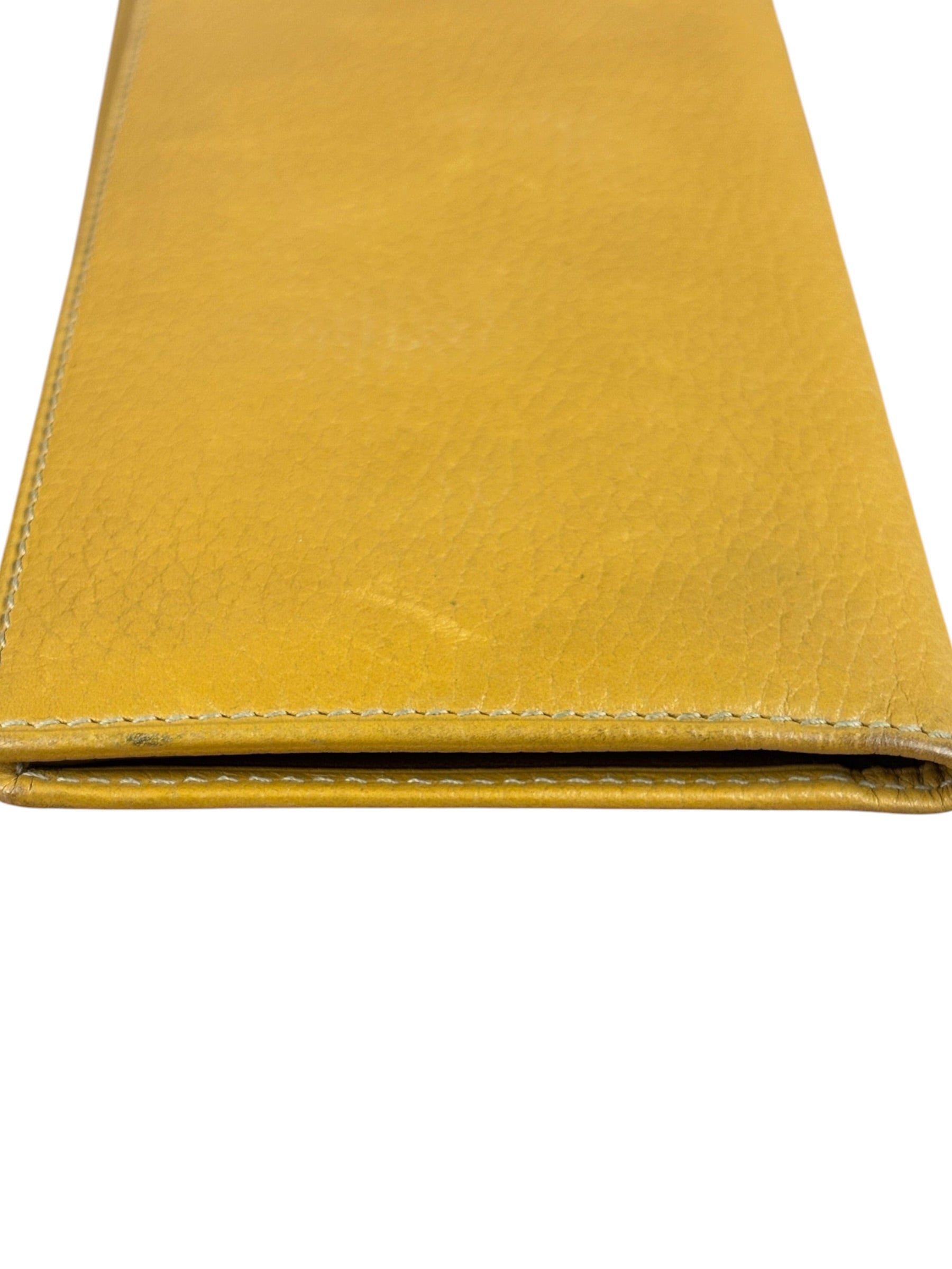 Loewe Yellow Leather Anagram Slim Bifold Long Wallet