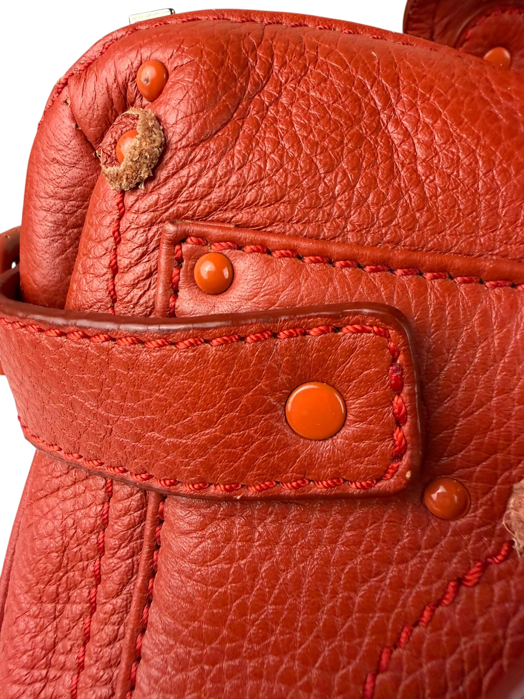 Chloé Vintage Red Leather Paddington Bag (Broken Lock
