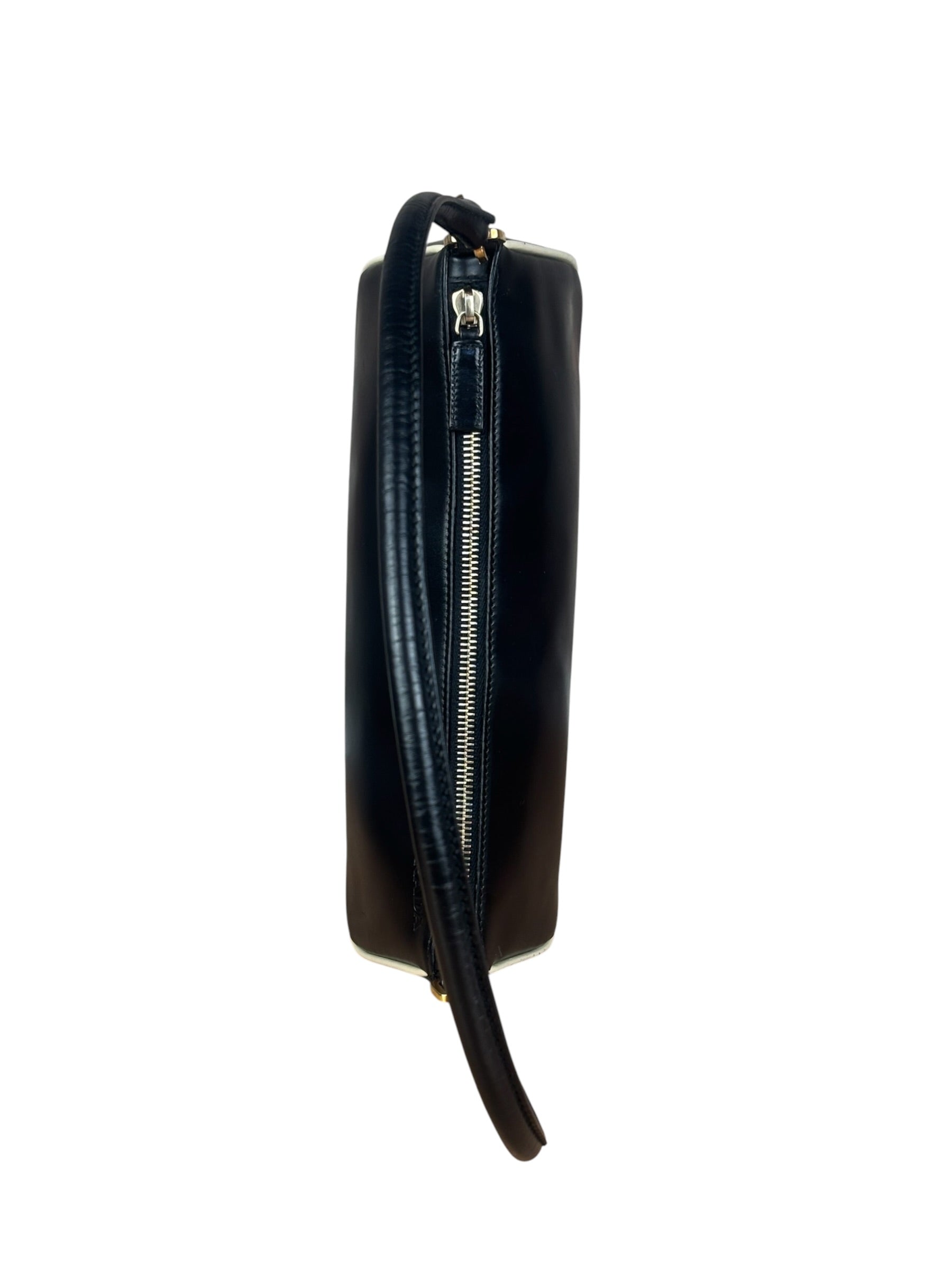 Prada Vintage Black Leather Pochette