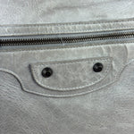 Balenciaga Grey Lambskin Day Moto Hobo Bag