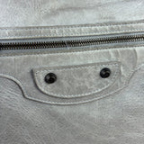 Balenciaga Grey Lambskin Day Moto Hobo Bag