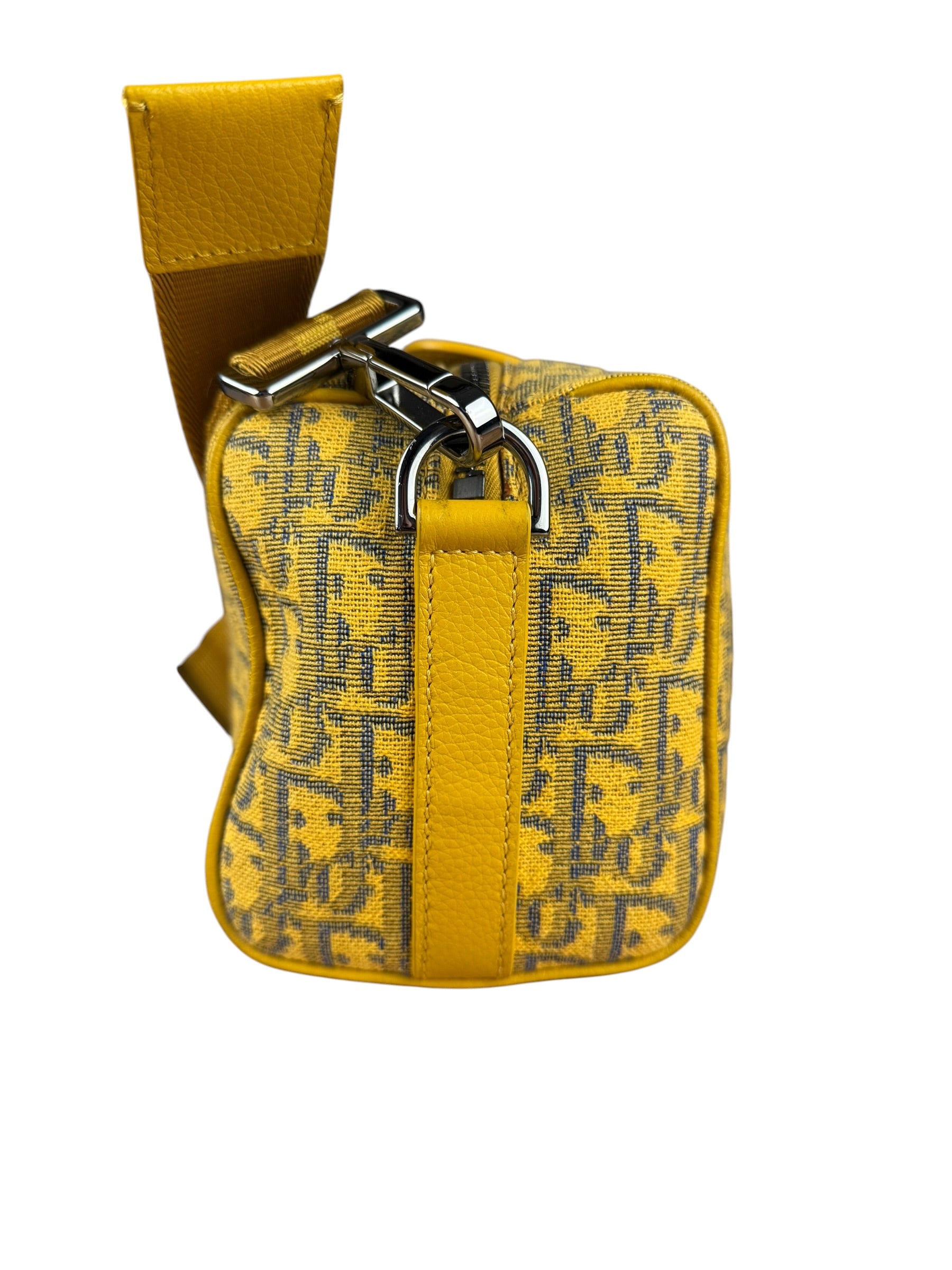 Christian Dior Yellow Oblique Canvas Lingot 22 Shoulder Bag